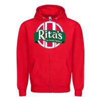 Red Rita's Italian Cafe Zipper Hoodie - artisFamous