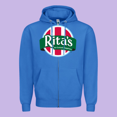 Rita's Italian Cafe Zipper Hoodie Designed By Artisfamous
