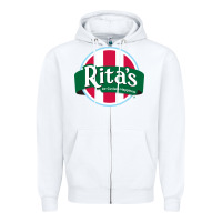 White Rita's Italian Cafe Zipper Hoodie - artisFamous