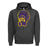 Charcoal Heather Haskell Indian Nations College Zipper Hoodie - artisFamous