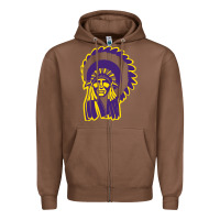 Chestnut Haskell Indian Nations College Zipper Hoodie - artisFamous