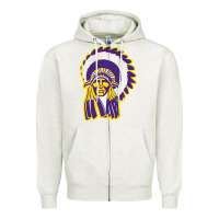 Oatmeal Heather Haskell Indian Nations College Zipper Hoodie - artisFamous