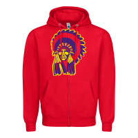 Red Haskell Indian Nations College Zipper Hoodie - artisFamous