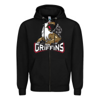 Black The Griffins, Grand Rapids Zipper Hoodie - artisFamous