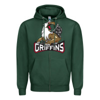 Sports Green The Griffins, Grand Rapids Zipper Hoodie - artisFamous