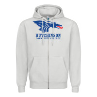 Dove Grey Hutchinson Community College Zipper Hoodie - artisFamous