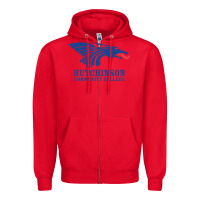 Red Hutchinson Community College Zipper Hoodie - artisFamous