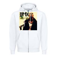White dmx Zipper Hoodie - artisFamous