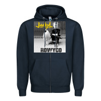 Navy rowyco Zipper Hoodie - artisFamous