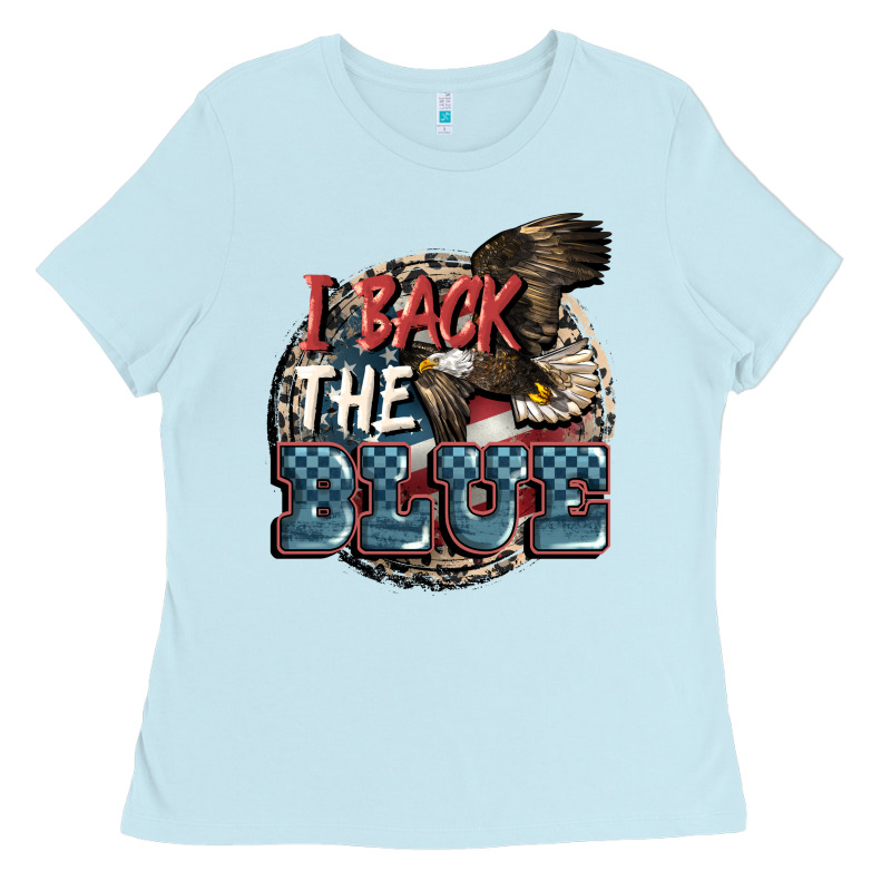 I Back The Blue Ladies Tee by FaDigitalArtStudio | Teevron