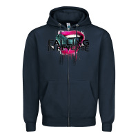 Navy falling in reverse ban drock Zipper Hoodie - artisFamous