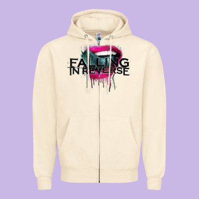 Falling In Reverse Ban Drock Zipper Hoodie Designed By Artisfamous