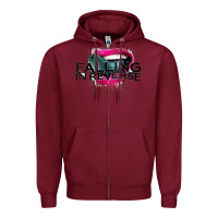 Burgundy falling in reverse ban drock Zipper Hoodie - artisFamous