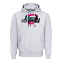 Heather Grey falling in reverse ban drock Zipper Hoodie - artisFamous