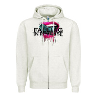 Oatmeal Heather falling in reverse ban drock Zipper Hoodie - artisFamous