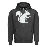 Charcoal Heather squirrel Zipper Hoodie - artisFamous