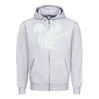 Heather Grey squirrel Zipper Hoodie - artisFamous