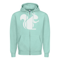 Seafoam squirrel Zipper Hoodie - artisFamous