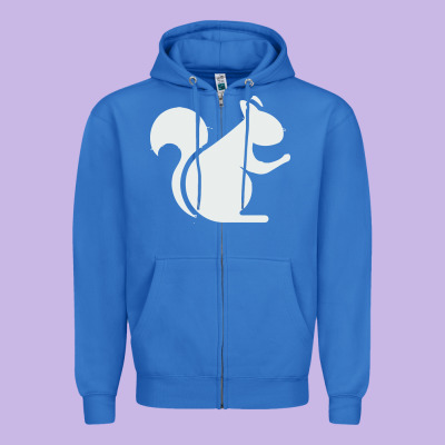 Squirrel Zipper Hoodie Designed By Artisfamous