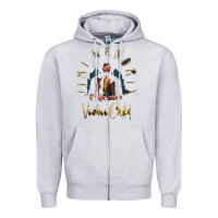 Heather Grey jimi hendrix Zipper Hoodie - artisFamous