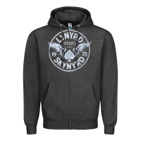 Charcoal Heather linyrd skynyrd Zipper Hoodie - artisFamous