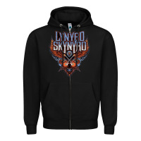 Black linyrd skynyrd Zipper Hoodie - artisFamous