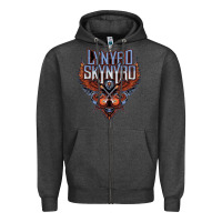 Charcoal Heather linyrd skynyrd Zipper Hoodie - artisFamous