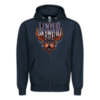 Navy linyrd skynyrd Zipper Hoodie - artisFamous