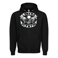 Black linyrd skynyrd Zipper Hoodie - artisFamous