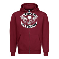 Burgundy linyrd skynyrd Zipper Hoodie - artisFamous