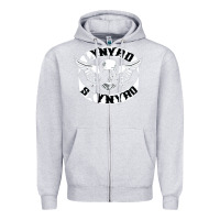 Heather Grey linyrd skynyrd Zipper Hoodie - artisFamous