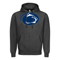 Charcoal Heather nittany lions Zipper Hoodie - artisFamous