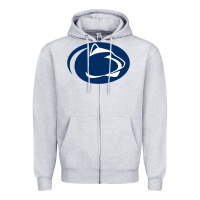 Heather Grey nittany lions Zipper Hoodie - artisFamous