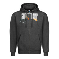 Charcoal Heather supertramp Zipper Hoodie - artisFamous