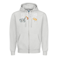 Dove Grey supertramp Zipper Hoodie - artisFamous