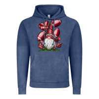 Vintage Denim American Football Gnome Vintage Hoodie - CowhideDigitalArt
