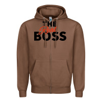 Chestnut the real boss matching couple Zipper Hoodie - artisFamous