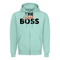 Seafoam the real boss matching couple Zipper Hoodie - artisFamous
