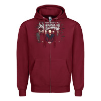 Burgundy shenandoah Zipper Hoodie - artisFamous