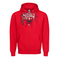Red shenandoah Zipper Hoodie - artisFamous