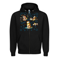 Black calvin and hobbes Zipper Hoodie - artisFamous