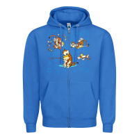 True Royal calvin and hobbes Zipper Hoodie - artisFamous