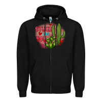 Black stuck on you cactus Zipper Hoodie - JahusDesignShop