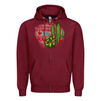 Burgundy stuck on you cactus Zipper Hoodie - JahusDesignShop