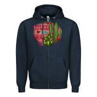Navy stuck on you cactus Zipper Hoodie - JahusDesignShop