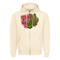 Sandshell stuck on you cactus Zipper Hoodie - JahusDesignShop