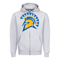 Heather Grey san jose state spartans Zipper Hoodie - artisFamous