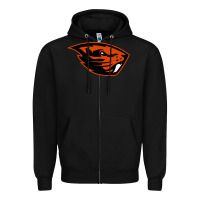 Black oregon merch tee Zipper Hoodie - artisFamous