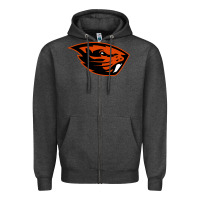 Charcoal Heather oregon merch tee Zipper Hoodie - artisFamous