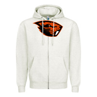 Oatmeal Heather oregon merch tee Zipper Hoodie - artisFamous